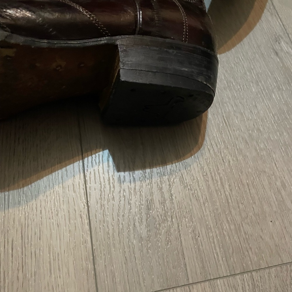 Brown Leather Cowboy Boots - Picture 6 of 8